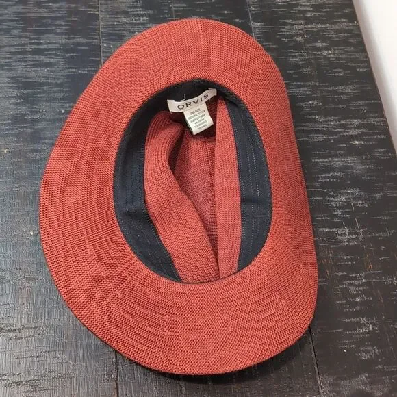 Orvis Packable Knit Adventure Hat -Rust Color - Picture 3 of 10